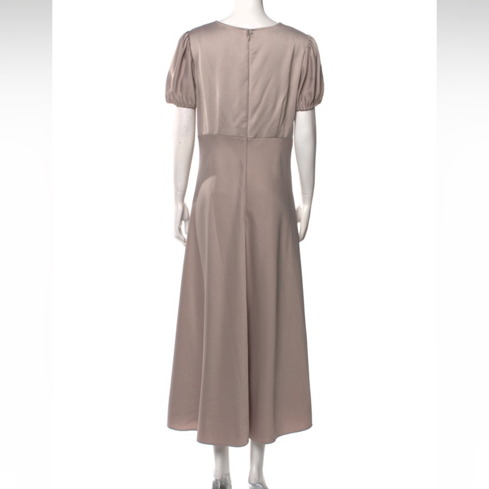 Sachin+Babi Shelley Sachin Puff Sleeve Graduation Prom FormalDress Taupe Size 12 - Picture 3 of 10